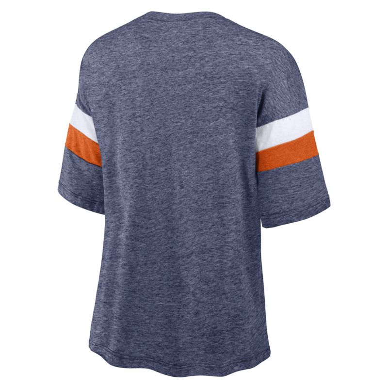 NFL Chicago Bears Women&#39;s Weak Side Blitz Marled Left Chest Short Sleeve T-Shirt, 3 of 4