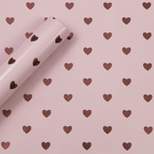 8x2.5' Foil Hearts Gift Wrapping Paper Pink - Spritz™