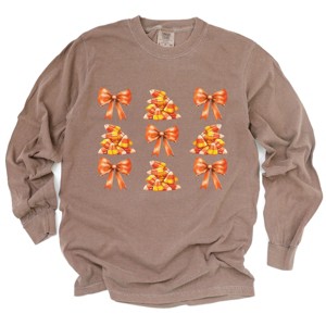 Simply Sage Market Coquette Candy Corn Chart Garment Dyed Long Sleeve - 1 of 4