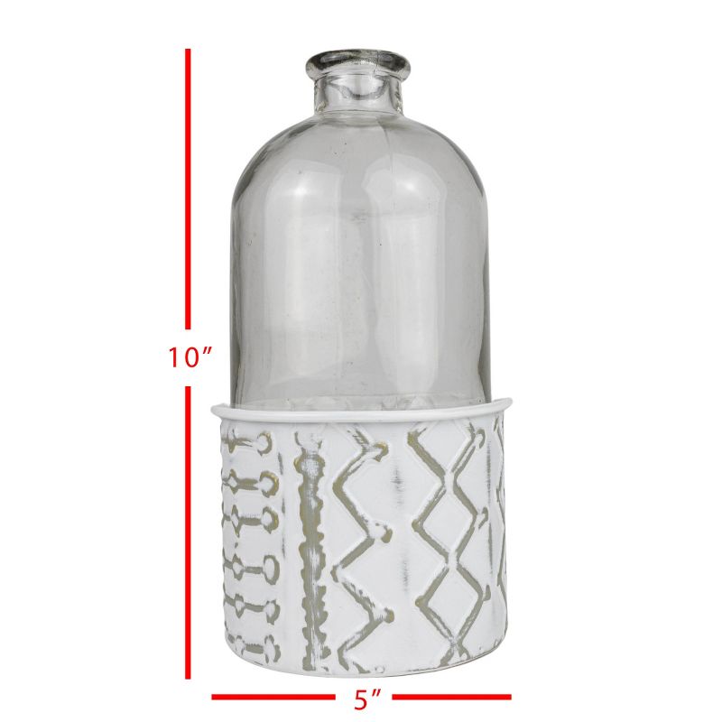 Multi Pattern Bud Vase Metal & Glass - Foreside Home & Garden, 5 of 6