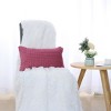 PiccoCasa Faux Fur Micro Plush Solid Plaid Sofa Throw Pillow Cover 2 Pcs 12" x 20" - 2 of 4
