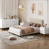 Homhougo Black 53.5" Wide Dresser for Bedroom, Modern 7 Drawer Triple Dresser with Gold Accents, Long Storage Organizer, Large Chest of Drawers - 3 of 4
