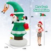 Costway 8FT Inflatable Christmas Tree with Santa Claus, Blowup Holiday Decoration - 4 of 4