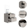 Gulches Light Gray Nightstand with 2 Drawers & Metal Handles - Modern & Durable - 2 of 4