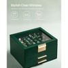 Jewelry Box with Glass Lid Accessory Organizer Case for Rings Necklaces Earrings - 3 of 4