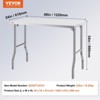 Commercial Worktable Workstation 48 x 24 Inch Folding Commercial Prep Table, Heavy-duty Stainless Steel Folding Table with 661 lbs Load - 3 of 4