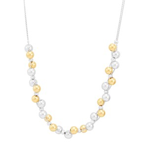 Silpada 'Dimming Lights' Sterling Silver with 14K Yellow Gold Plating and Hematite Necklace, 18" + 2" - 1 of 4