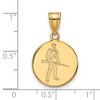 Black Bow Jewelry 14k Yellow Gold Plated Sterling Silver West Virginia Mountaineers NCAA Medium Pendant - 2 of 3