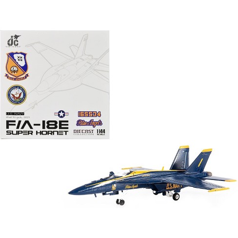 Boeing F A 18E Super Hornet Fighter Aircraft Blue Angels 1 2021 United States Navy 1 144 Diecast Model by JC Wings