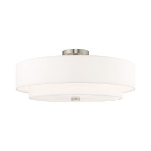 Livex Lighting Meridian 5 - Light Semi-Flush Mount in  Brushed Nickel - 1 of 4