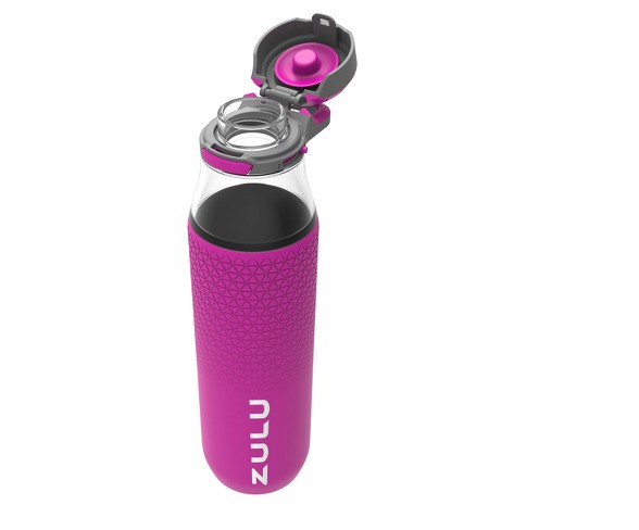 Zulu - 28oz Studio Glass Water Bottle - Pink