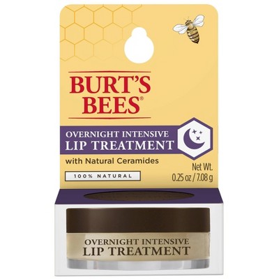 Burt's Bees Natural Overnight Intensive Lip Treatment - Ultra-Conditioning Lip Care - 0.25oz