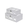 Cheung's Harlane Set of 2 Overlayed Mirror  White Boxes - 2 of 4