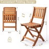Karl Home |Patio Acacia Wood Folding Chair(Set Of 4) - 4 of 4