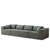 104-Inch Corduroy Modular L-Shaped Sectional Sofa, Luxury Floor Couch Set, Upholstered Indoor Furniture - 2 of 4