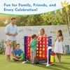 Giant 4 in a Row Game,Adjustable Height Board Jumbo 4-in-a-Row Game with Quick-Release Slider,Mini Basketball,Golf & Ring Toss Set for Family Party - 2 of 4