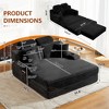 Dolonm 66.5" Chaise Lounge Chair indoor, Deep Seated Armchair Lounge Chair Compressed Sofa, Convertible Floor Bed,With Cup Holder and Side Pockets - 2 of 4