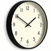 Studio Modern Round Wall Clock - 12 Inch Black, Easy Read Numbers. Versatile for Kitchen, Living Room, Office Decor - 2 of 4