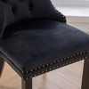 SET OF 2 Classic Velvet Dining Chairs, High-end Tufted Solid Wood Contemporary Velvet Upholstered Dining Chair with Wood Legs Nailhead - 4 of 4