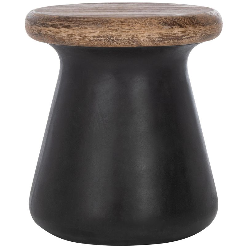 Button Indoor/Outdoor Modern Concrete Round Accent Table  - Safavieh, 1 of 9