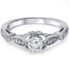 Pompeii3 5/8ct Vintage Round Diamond Engagement Ring 14K White Gold - 2 of 4
