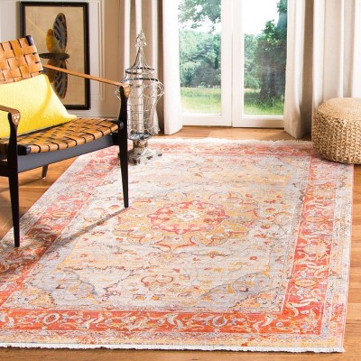 Vintage Persian Saffron and Cream Rectangular Area Rug