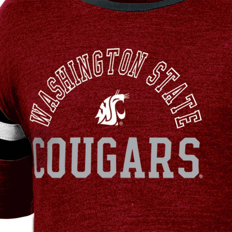 NCAA Washington State Cougars Girls&#39; Short Sleeve Striped Shirt, 3 of 4