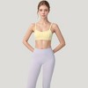 Anna-Kaci Active Women's Square Neck Sports Bra with Wide Fixed Straps and Smooth Seamless Design - 4 of 4