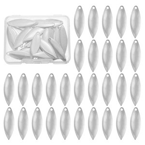 Unique Bargains Metal Curved Fishing Lure Blades with Plastic Storage Box 40 Pcs - 1 of 4