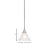 Toltec Lighting Any 1 - Light Pendant in  Brushed Nickel with 7" Frosted Crystal Shade - 2 of 2