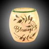 Stony Creek 3.0 Inch Blessings Pre-Lit Votive Electric Frosted Leaves Small Novelty Sculpture Lights - 2 of 3