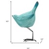 HomeRoots Set of Three Robin Egg Blue Fabric Bird Statue Tabletop Sculpture - 3 of 4