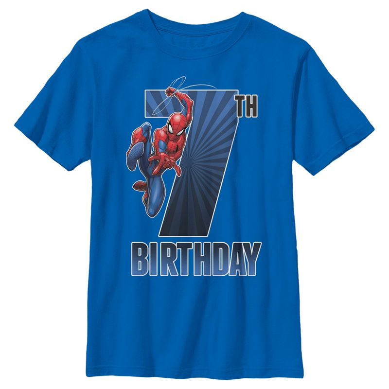 Boy's Marvel Spider-Man 7th Birthday T-Shirt, 1 of 6
