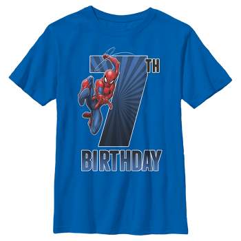 Boy's Marvel Spider-Man 7th Birthday T-Shirt