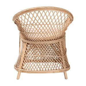 bali & pari Casilda Braided Rattan Arm Chair Natural - 1 of 4