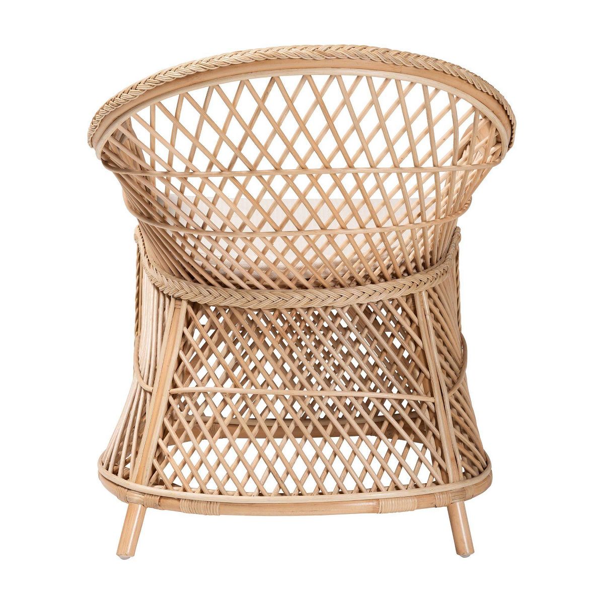 bali & pari Casilda Braided Rattan Arm Chair Natural