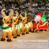 Best Choice Products 8.5ft x 3ft Lighted Inflatable Christmas Santa Claus & Reindeer Indoor Outdoor w/ Electric Fan - 3 of 4