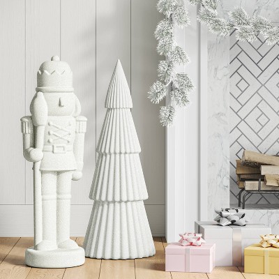 ✳︎new arrival✳︎christmastreeクリスマスツリー③white JETEHO Set of 3 White Ceramic Christmas Trees That Light Up