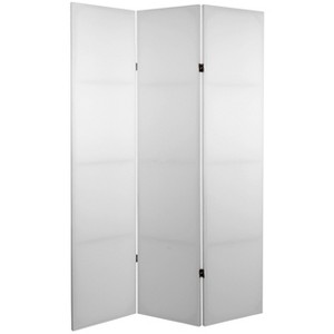 6' Tall Do It Yourself Canvas Room Divider - Oriental Furniture: Privacy Partition, 3-Panel, Wood Composite - 1 of 1