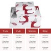 Christmas Flannel Sheets, 100% Cotton Holiday Bed Sheet Set, Deep Pocket Fitted Sheet, Soft Warm Brushed Christmas Sheet (Red Christmas Deer) - 4 of 4