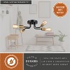 VAXCEL Rhine 15.75-in W LED Compatible Matte Black and Gold Brass Industrial Semi Flush Mount Ceiling Light Exposed Bulbs - 4 of 4