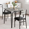 3-Piece Dining Table Set, Sturdy Wooden Square Table and Chair Breakfast Table Set for 2 Person - 2 of 4