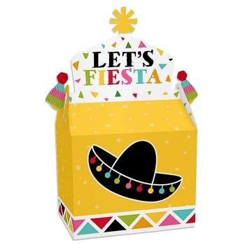 Big Dot of Happiness Let's Fiesta - Treat Box Party Favors - Fiesta Goodie Gable Boxes - Set of 12