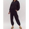 Women's High Waisted Texture Jogger - entro - image 3 of 4