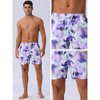 INSPIRE CHIC Men's Casual Vocation Drawstring Elastic Waist Tie Dye Hawaiian Board Shorts - 4 of 4