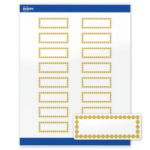 Avery® Labels, 1" x 2-5/8", Gold Beads, Glossy White, 160ct - 1 of 4