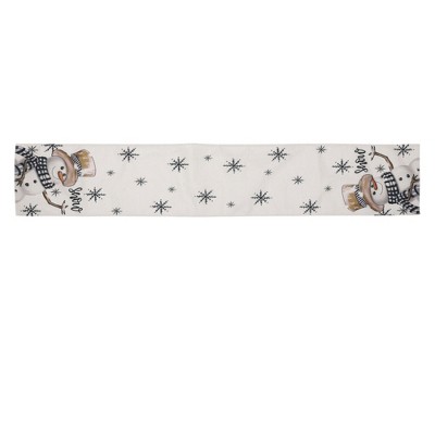 Unique Bargains Christmas Table Runner Green White Black 72"x13" 1 Pc