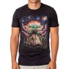 Seven Times Six Star Wars The Mandalorian Shirt Men's Grogu Painting Short Sleeve Tee Black - 2 of 4