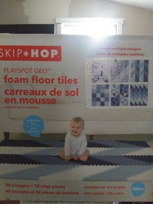 GreyCream Playspot Geo Foam Floor Tiles