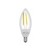 GE 3pk 60W Color Select LED Decorative Light Bulbs Clear: Candelabra Base E12, Dimmable, 500 Lumens, 2700K, 13.7 Years - 3 of 4